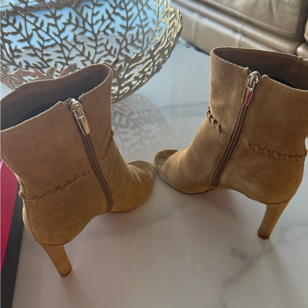 Vince Camuto Brown Suede Ankle Booties - Picture 4 of 12
